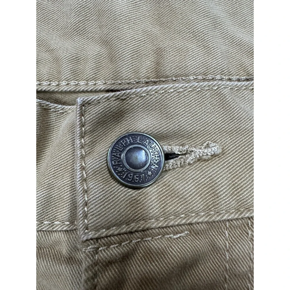 Polo Ralph Lauren Mens Authentic Dungarees Khaki Tan Twill Pants 40x30 Straight